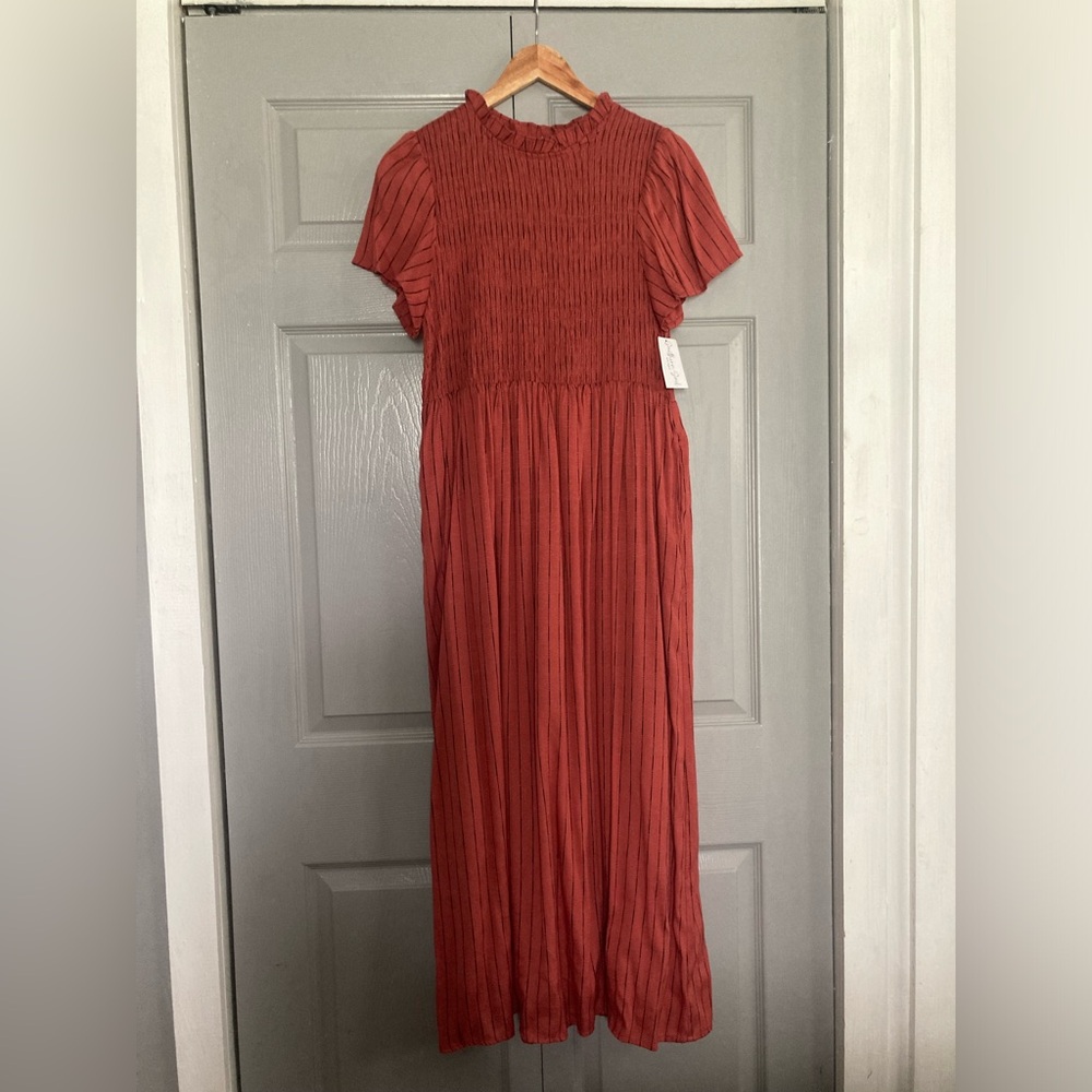 Polagram Rust Red Maxi Dress